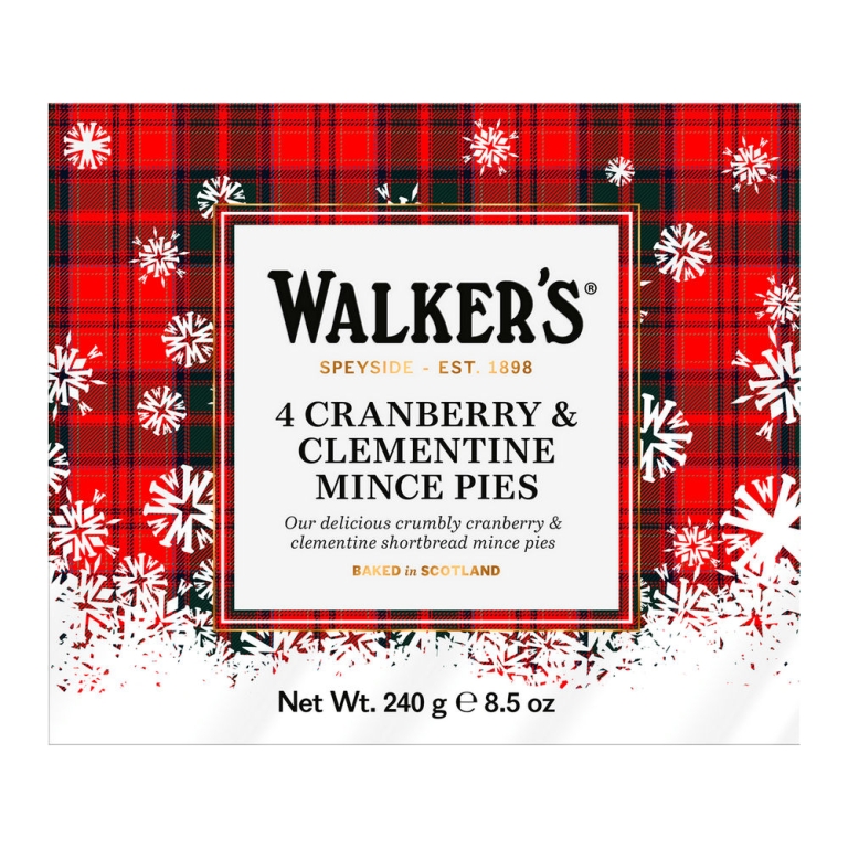 Walker's | Mince Pies Cranberry & Clem | 12 x 240 gram