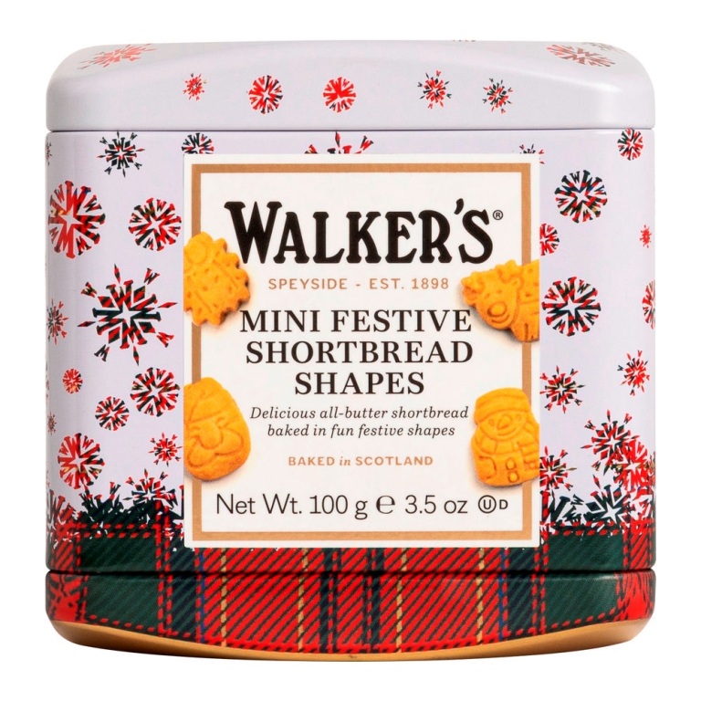 Walker's | Mini Shortbread Festive Shapes | 12 x 100 gram