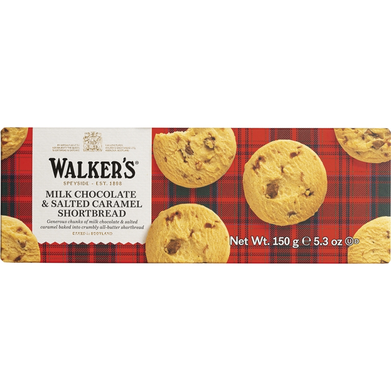 Walker's | Salt Caramel & Milk Chocolat Shortbread | 12 x 150 gram