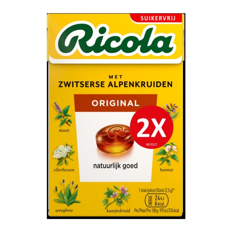 Ricola | Original Suikervrij Duopack | 10 x 2 x 50 gram