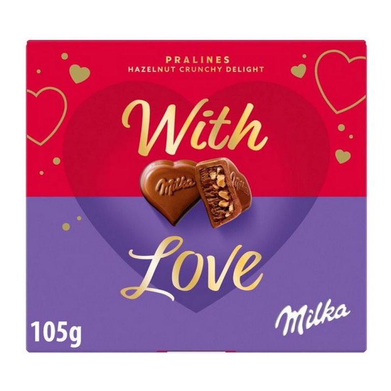 Milka | With Love Praline Halzelnoot | 10 x 105 gram