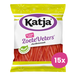 Katja | Zoete Veters Aardbei | 15 x 125 gram