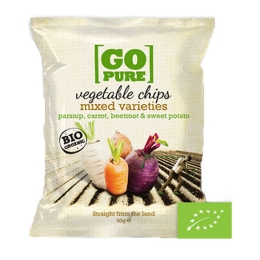 Go Pure | Vegetable Chips Mixed Bio | 6 x 90 gram