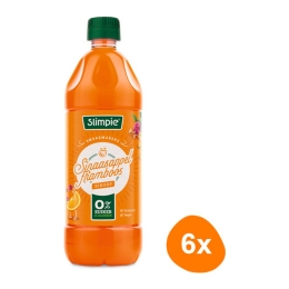Slimpie | Siroop Sinaasappel Framboos | 6 x 650 ml