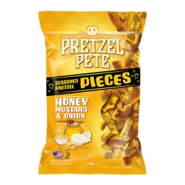 Pretzel Pete | Honey Mustard & Onion Pieces | 160 gram