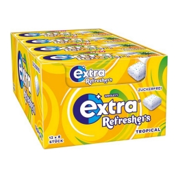 Extra | Wrigley's Refresher Tropical Sv | 12 x 8 stuks
