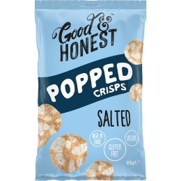 Good & Honest | Popped Crisps Salted Zak | 8 x 85 gram