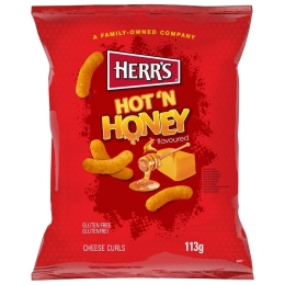 Herr's | Hot 'n Honey Curls | 12 x 113 gram