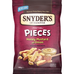 Snyder's of Hanover | Soh Honey Mustard Onion Pretzel Pieces | 10 x 110 gram