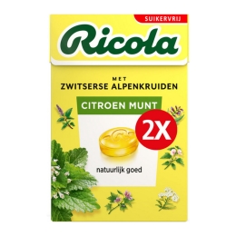 Ricola | Citroen Munt Suikervrij Duopack | 10 x 2 x 50 gram