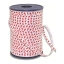 Lint | Wit met Rode Harten | 5 mm x 500 m | Per rol